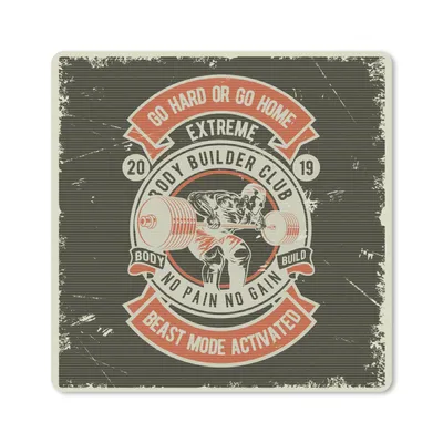 Produktbild von MuchoWow® Mauspad Mousepad Mancave - Gewichte - Sport - Vintage 20x20 cm - Mousepads - Maus Mat - Pad - Mausunterlage - Desk Mat - Bureauartikeln