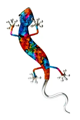 Produktbild von Wanddeko Gecko Deko Tier Figur Lurch Eidechse Frosch Drachen Skulptur Objekt
