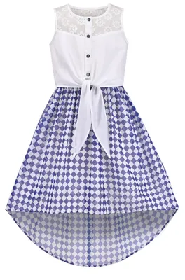 Produktbild von Solidchoice – Mädchenkleid mit Umschlagkragen und Blumenmuster aus Chiffon – Festliche Kleidung für Mädchen im Alter von 7 bis 14 Jahren