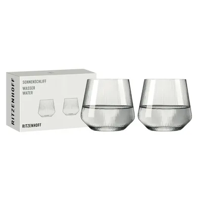 Immagine prodotto di Ritzenhoff Wasserglas 2er Set Sonnenschliff 001, Kristallglas, 410 ml, R-8000001