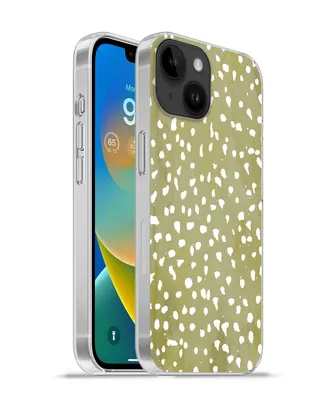 Produktbild von MuchoWow® Handyhülle Schutzhülle Hülle für Apple iPhone 14 - Softcase Polka dots - Weiß - Grün Silikon Softcase Handy Hülle - Mobiltelefonhülle