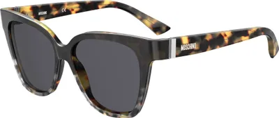 Image de Moschino MOS066/S BLONDE HAVANA/GREY 55/15/140 Lunettes de soleil pour femmes