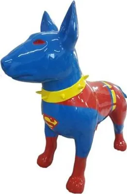 Produktbild von Moderne Skulptur Hund Dekoration Figur Statuen Deko Statue Spiderman Kunststoff
