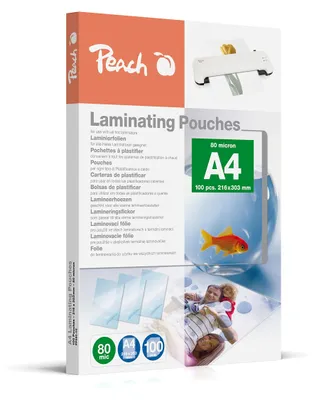 Obrázek produktu pro Peach PP580-02, Průhledná, Lesklý, A4, 0,8 mm, 100 kusů