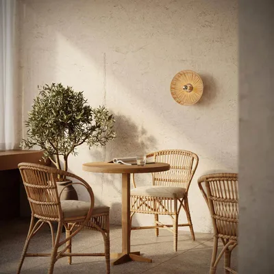 Immagine prodotto di Lampada da parete e soffitto con paralume in rafia Moorea