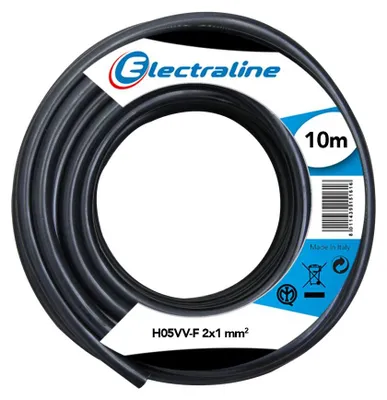 Obrázok produktu pre H05VV-F, 2x1 mm, 10 metrov (čierna)