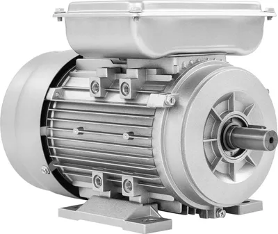 Obrázok produktu pre Elektrický motor - YL8024, jednofázový motor - 0,75 kW, 240V, 50Hz - 1400 otáčok/min - hriadeľ 19 mm - horizontálna montáž s konzolou B3 - hliníkové puzdro, strieborná farba
