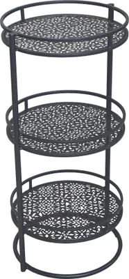 Produktbild von Regal aus Metall mit 3 Ebenen H 75 cm Pflanzenständer Blumenständer Pflanzenhocker Pflanzenregal Blumenhocker