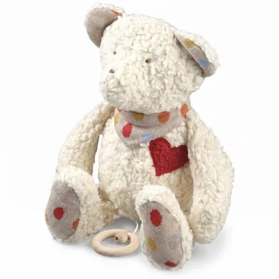 Produktbild von Efie  Baby Spieluhr Teddy mit Herz – Melodie LaLeLu, Kuschelspieluhr aus kbA Baumwolle,  Germany
