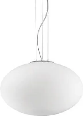 Produktbild von Moderne Aufhängung Candy Glas Weiß 1 Licht E27 D40Cm