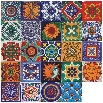 Zdjęcie produktu dla Naklejki w marokańskim stylu, samoprzylepne, 48 sztuk, 15x15 cm