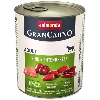 Obrázok produktu pre Animonda GranCarno Adult Rind & Entenherzen 800g