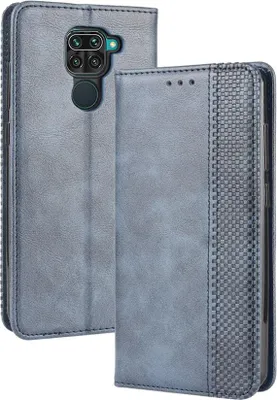Produktbild von Xiaomi Redmi Note 9 Hülle - Coverup Vintage Style Klapphülle - Blau