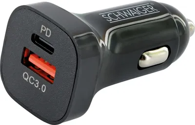 Produktbild von KFZ Ladeadapter 12/24V USB C & A