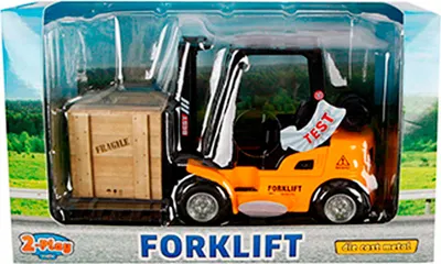 Produktbild von 2-spieler Die-Cast-Gabelstapler-LKW mit Licht und Klang, 14 cm