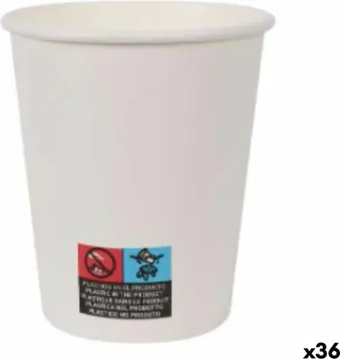 Obrázek produktu pro Sada kelímků z algonkartonu na jedno použití bílá 200 ml 36 kusů (25 kusů)