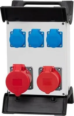 Imagen del producto de Distribuidor R-240, 2x32A/5 polos, 3x230V, montado en un marco de plástico