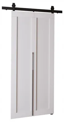 Produktbild von KierMoebel Schiebetür Komplettset QUDIO M1 Weiß 76x205x3,2 cm Wohnzimmer Schiebetür
