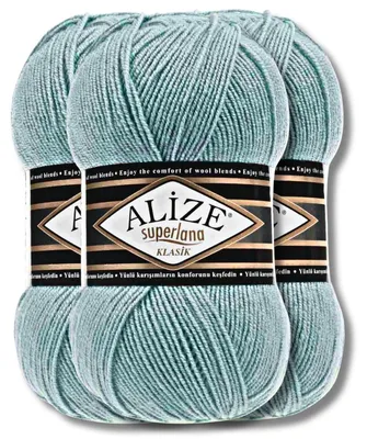 Image de Alize 3x 100g Superlana Klasik, fil uni, idéal pour le crochet et le tricot (référence : 463)