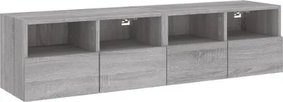 Produktbild von vidaXL TV-Wandschränke 2 Stk. Grau Sonoma 60x30x30 cm Holzwerkstoff