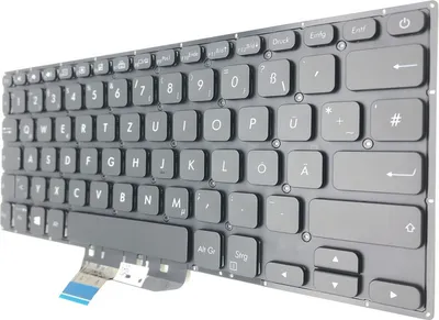 Produktbild von DEUTSCHE - Tastatur Keyboard Schwarz kompatibel für Asus VivoBook S14 S430FA-EB145T