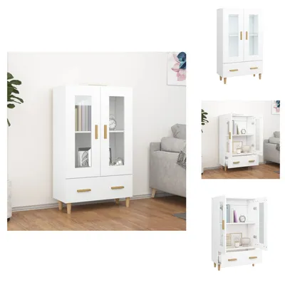 Zdjęcie produktu dla vidaXL Kredens biały 70x31x115 cm materiał drewnopochodny - Kredensy