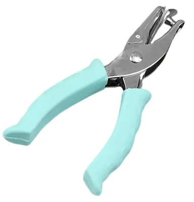 Productafbeelding van Eengats Perforator - Draagbare Pons - Papier Verwerken - Ergonomisch Ontwerp - 13.5 x 7 x 2 cm - Groen
