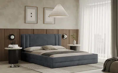 Obrázek produktu pro Postel ALCAMO 180x200 tmavěšedá s úložným prostorem