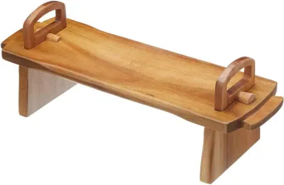 Productafbeelding van Verhoogde Houten Serveerplank 37 x 12 x 13 cm voor Tapas en Desserts