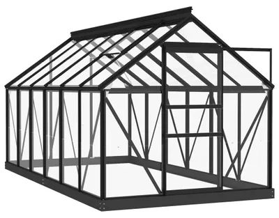 Obrázek produktu pro Kaskas – Serre – Plantkas – Groeikas – Tuinkas – Hliníková konstrukce – Sklo odolné proti UV záření – 155 x 298 x 191 cm
