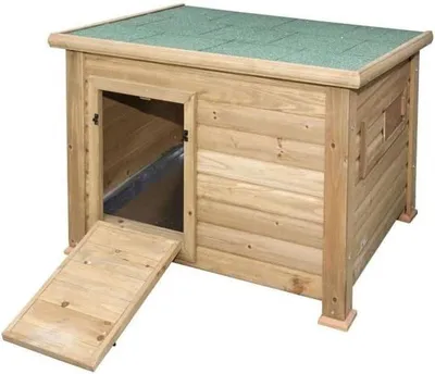 Obrázok produktu pre Klietka pre zvieratá - 93 x 73 x 67 cm. Farba: hnedá. Odolné voči poveternostným vplyvom. Strecha z asfaltu. Zinkovaná vanička. Určené na vonkajšie použitie