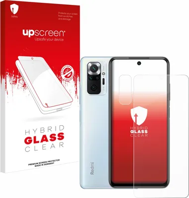 Produktbild von upscreen Schutzglas für Xiaomi Redmi Note 10 Pro (Display+Kamera) Schutzfolie Panzer Folie Glas Display Schutz klar