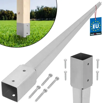 Obrázok produktu pre KOTARBAU® Pole Base poháňaný zemnou kotvou Oceľový pergolový altánok 50 X 50 X 600 MM