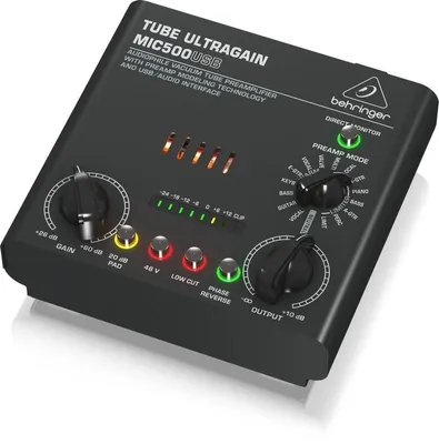 Zdjęcie produktu dla Behringer MIC500USB, Czarny, USB Typu B, 1 A, 12 V, 1 szt.
