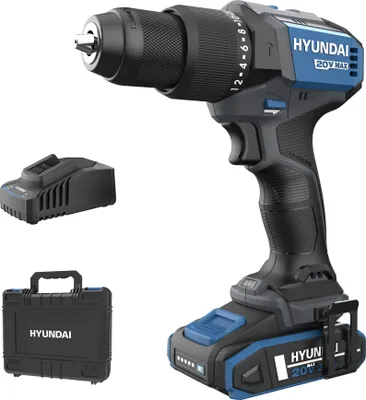 Produktbild von HYUNDAI Akku-Schlagbohrschrauber HD20X-60 (20V, bürstenloser Motor, 60 Nm, 1 x 2.0 Ah Akku, Ladegerät)