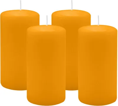 Produktbild von 4er Set Adventskranzkerzen Honig Ø 60 x 100 mm
