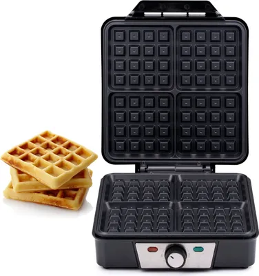 Immagine prodotto di Alpina Wafelijzer Brusselse Wafels Antiaanbaklaag 4 Wafels 1200W