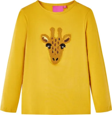 Produktbild von "2026 Promotion" Kinder-Langarmshirt - Gute Qualität - Dunkles Ocker 104 - Langarmshirts MM257