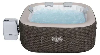 Obrázok produktu pre Bestway® LAY-Z-SPA® energeticky úsporná vírivá vaňa Cabo HydroJet™ s ovládaním pomocou aplikácie, pre 6 osôb 180 x 180 x 71 cm, vzhľad krížovej väzby (dub sivý)