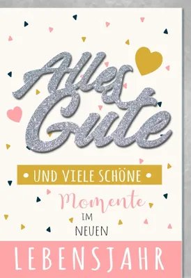 Produktbild von Geburtstag - Glückwunschkarte im Format 11,5 x 17 cm mit Umschlag