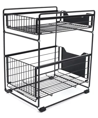 Zdjęcie produktu dla Organizer pod zlewozmywak, 2-poziomowy, łatwy montaż, czarny