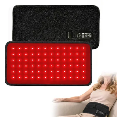 Produktbild von Rotlicht-Therapie-Lendenstützgürtel, 660 nm/850 nm Infrarotlicht-Therapieband mit Timer, lindert Rücken-, Schulter- und Lendenmuskelschmerzen