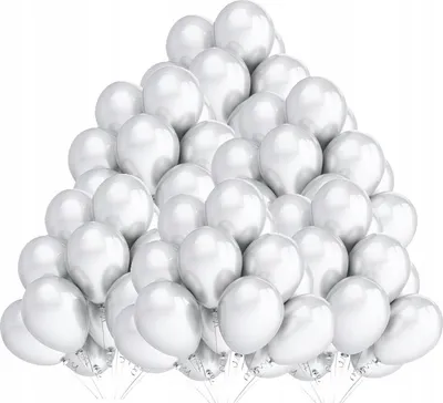 Image de Ballons métalliques 12 pouces, 100 pièces, blanc