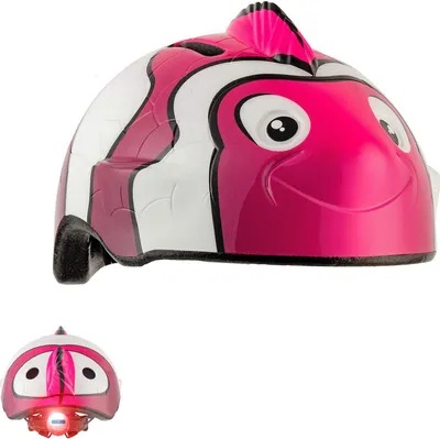 Produktbild von Fahrradhelm für Kinder | Pinker Clownfisch | Crazy Safety | EN1078