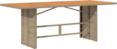 Produktbild von vidaXL Gartentisch mit Akazienholz-Platte 190x80x74 cm Poly Rattan