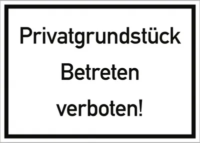 Produktbild von Dreifke® Privatgrundstück Betreten verboten!, Alu, 350x250 mm