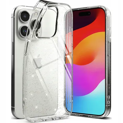 Obrázok produktu pre Ringke Puzdro kryt mobilný telefón puzdro puzdro ochranné puzdro Futeral pre Apple iPhone 15 Pro Max Transparent s trblietkami