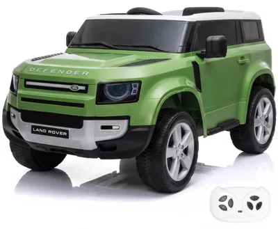 Imagen del producto de Coche eléctrico Land Rover Defender 90 para niños (1-6 años) – Licencia oficial, con control remoto, 2 motores, neumáticos de EVA y maletero – Vehículo eléctrico para niños, color verde