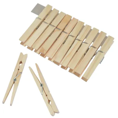 Produktbild von Wäscheklammern aus natürlichem Holz, 12er-Set