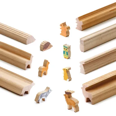 Produktbild von Erzi 41263 Bastelleisten Waldtiere aus Holz, Lernmaterial für Kinder